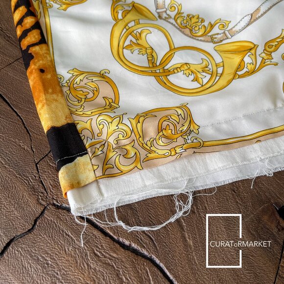 Children of the Discordance Sz2 Vintage Scarf 1 of 1 Baroque Pattern Shorts SS20 - Picture 3 of 11